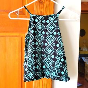 💙🩵💙Justice tribal aztec print swing tank top 8